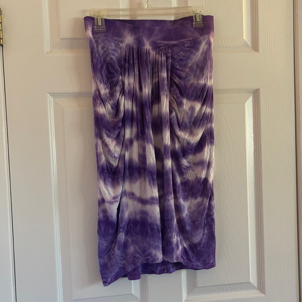 Idi by Matthew Purple Tie Dye Midi Skirt